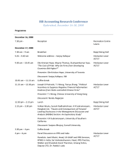 Accounting Research Conference 2008 Programme