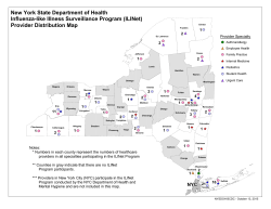 Influenza-like Illness Surveillance Program (ILINet) Provider Distribution Map