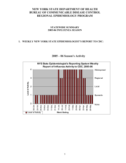 2005-2006 Influenza Season Statewide Summary Report