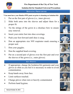 Donning and Doffing Procedures for the FDNY Isolation Kit