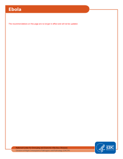 Identify, Isolate, Inform: Emergency Medical Services (EMS) Systems and 9-1-1 Public Safety Answering Points (PSAPs) for Management of Patients Who Present with Possible Ebola Virus Disease (Ebola) in the United States