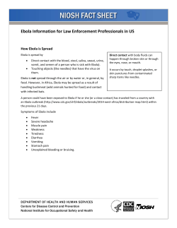Ebola Information for Law Enforcement Professionals in US