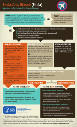 CDC Ebola Virus Disease Algorithm for Evaluation of the Returned Traveler