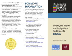 Employers' Rights and Obligations Pertaining to EBOLA