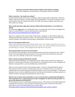 Questions and Answers About Cleanup of Ebola in Non-Health Care Settings