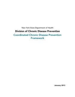Division of Chronic Disease Prevention&rsquo;s Coordinated Chronic Disease Prevention Framework