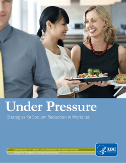 Under Pressure: Strategies for Sodium Reduction in Worksites