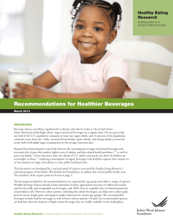 Healthy Eating Research - Recommendations for Healthier Beverages