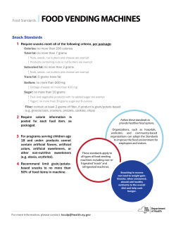 Food Vending Machines