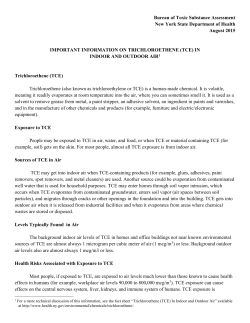 Fact Sheet: Important Information on Trichloroethene in Indoor and Outdoor Air