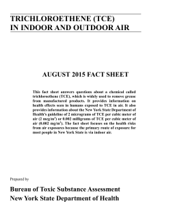 Fact Sheet: Trichloroethene in Indoor and Outdoor Air