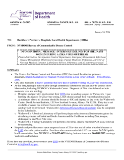 Informational Message: Interim Guidelines for Pregnant Women During A Zika Virus Outbreak - January 20, 2016