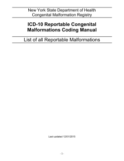 particular congenital malformations