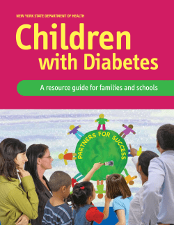 Diabetes in Children - A Resource Guide for Families and Schools