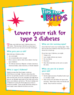 Lower Your Risk for Type 2 Diabetes - Tips for Kids