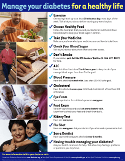 Manage Your Diabetes Poster