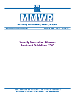 Sexually Transmitted Diseases Treatment Guidelines, 2006 (MMWR 2006;55[No. RR-11])
