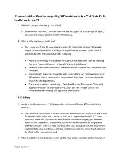 STD Billing - Frequently Asked Questions