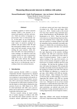 Measuring idiosyncratic interests in children with autism.