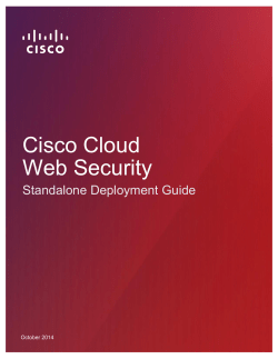 Cisco Cloud Web Security Standalone Deployment Guide