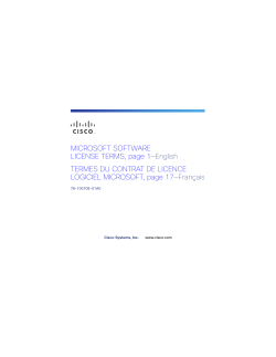 MICROSOFT SOFTWARE LICENSE TERMS (78-100708-01A0)