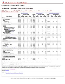 Southwest Consumer Price Index Indicators &ndash; March 2014