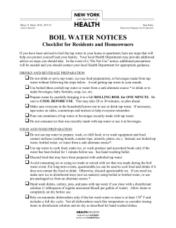Checklist for Residents and Homeowners