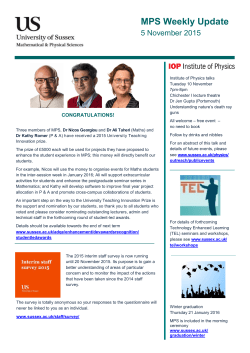 MPS weekly update 5 November 2015 [PDF 975.26KB]