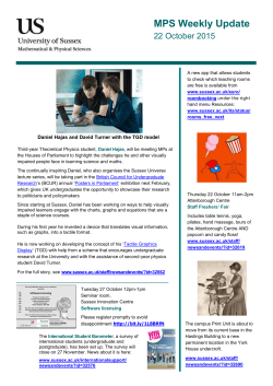 MPS weekly update 22 October 2015 [PDF 992.91KB]