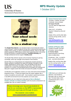 MPS weekly update 1 October2015 [PDF 808.69KB]