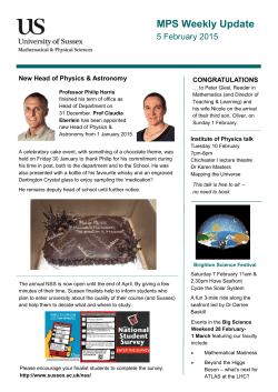 MPS weekly update 5 February 2015 [PDF 592.56KB]