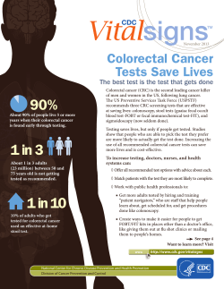 CDC Vital Signs Fact Sheet