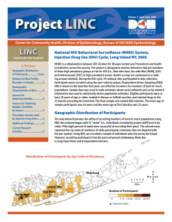 Project LINC (Long Islanders Now Connected) Injection Drug User Newsletter, Volume 1