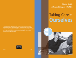 Mental Health and People Living with HIV/AIDS: Taking Care of Ourselves
