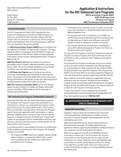 HIV Uninsured Care Programs Application (English)