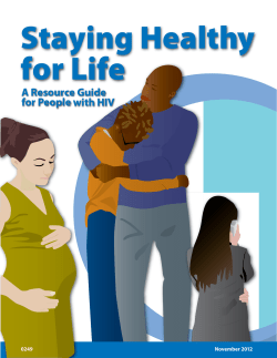 Staying Healthy for Life - A Resource Guide for People with HIV