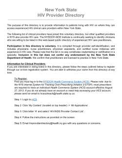 New York State HIV Provider Directory