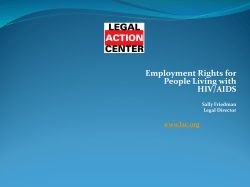 Legal Action Center - Employment Rights Presentation