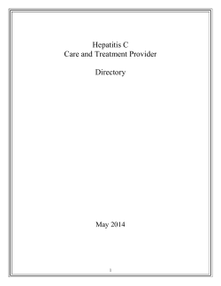 Hepatitis C Care and Treatment Providers