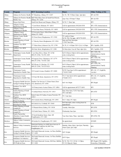 HCV Screening Programs