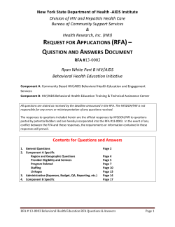 BHE RFA Question And Answers Document