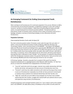 An Emerging Framework for Ending Unaccompanied Youth Homelessness - National Alliance to End Homelessness