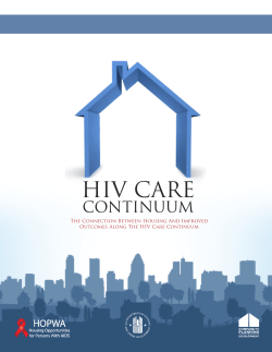HOPWA: The Connection Between Housing and Improved Outcomes Along the HIV Care Continuum