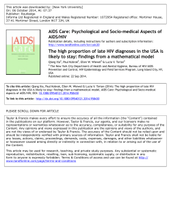 The High Proportion of late HIV diagnoses in the USA is likely to stay: Findings from a Mathematical Model