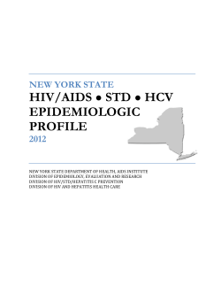 HIV/AIDS STD HCV Epidemiologic Profile 2012