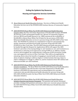 Overview of ETE Housing and Supportive Services Committee Key Resources