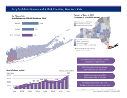 Early Syphilis in Nassau and Suffolk Counties