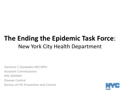 The Ending the Epidemic Task Force: New York City Health Department