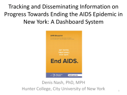Ending the Epidemic Dashboard Overview - Denis Nash, PhD, MPH