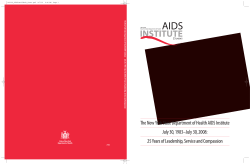 The AIDS Institute Celebrates 25 years (1983-2008)